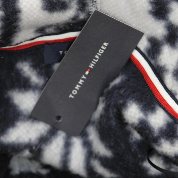 NWT Tommy Hilfiger Women's Hooded Sherpa Jacket J2XEH410 M Pearl Blue - Picture 4 of 6